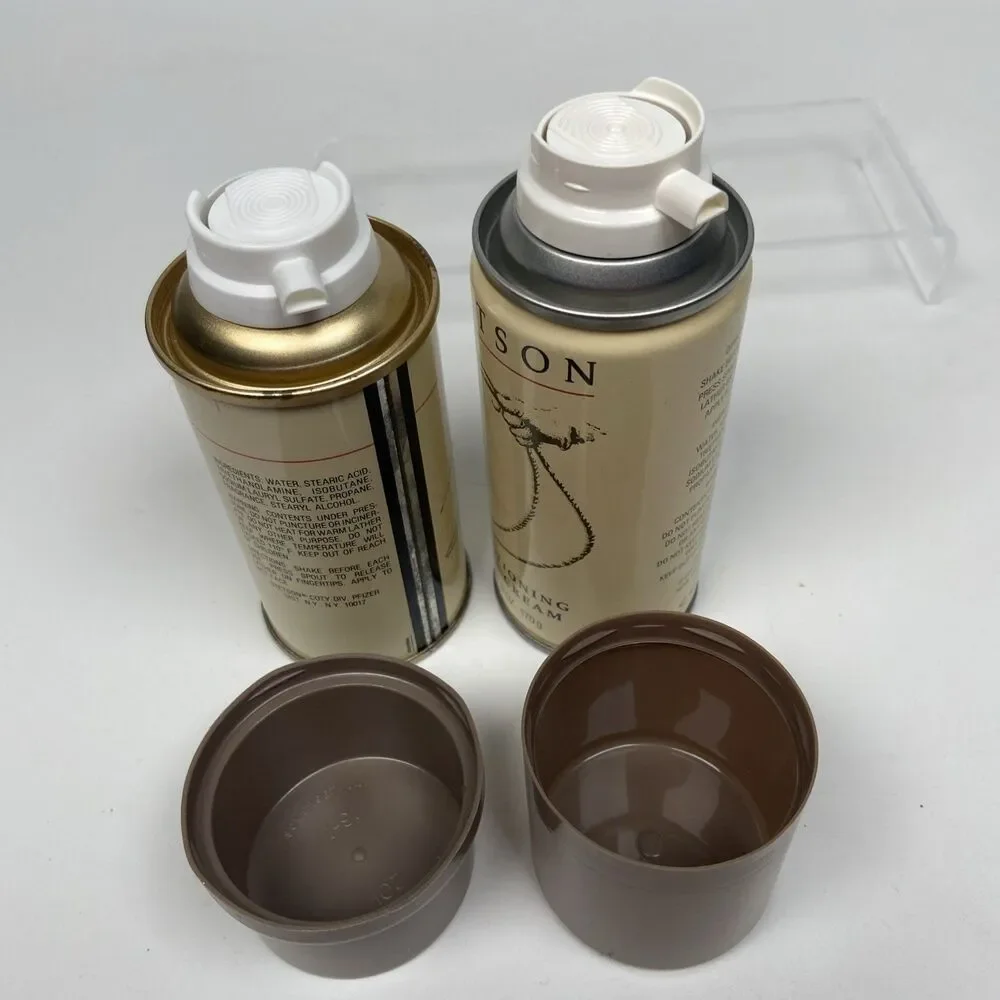 Stetson Conditioning Shave Cream Can 6oz & 4oz Vintage By Coty